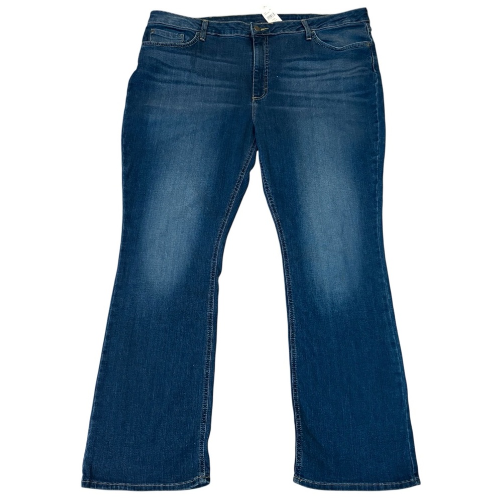 Lee Straight Leg Jeans Women's Plus Sz-24 Blue Denim‎ Stretch 5-Pocket, NEW Tags